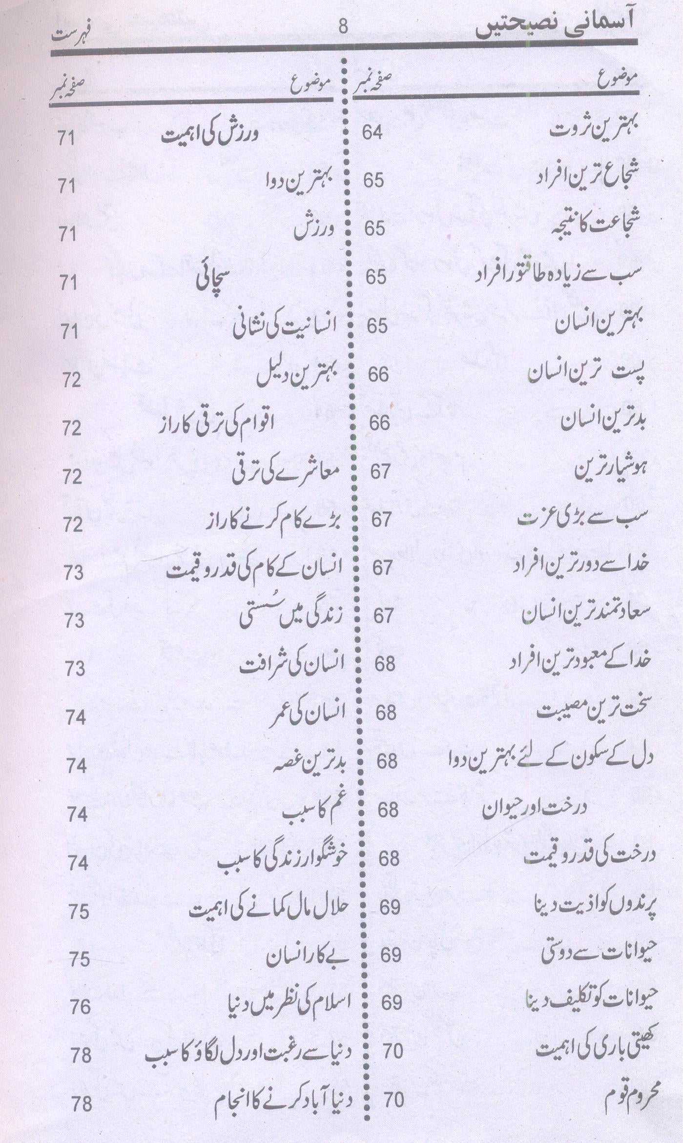 Asmani Nasehatain | آسمانی نصیحتیں