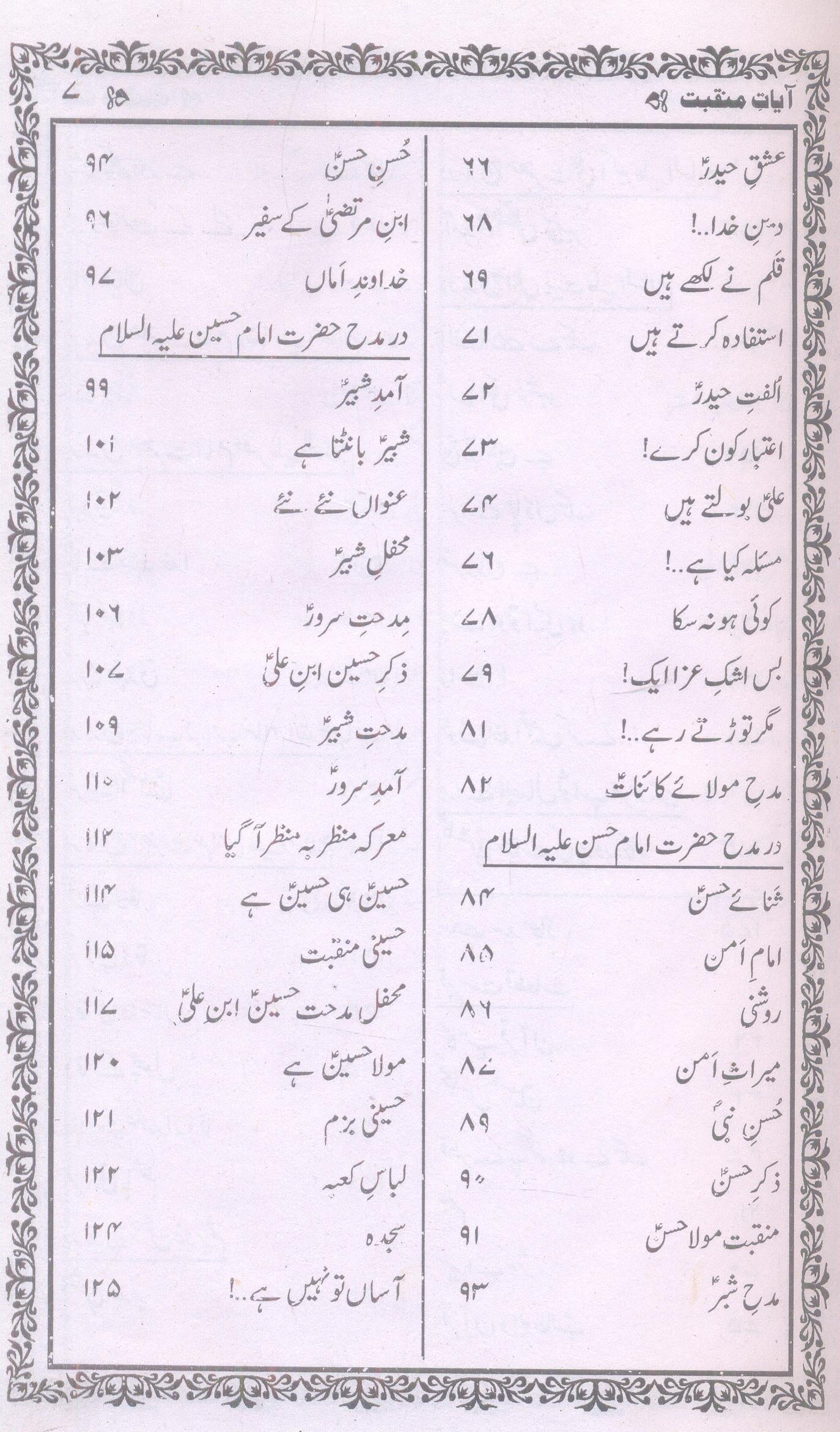 Ayat e Manqabat | آیات منقبت