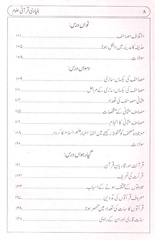 Bunyadi Qurani Aloom | بنیادی قرآنی علوم