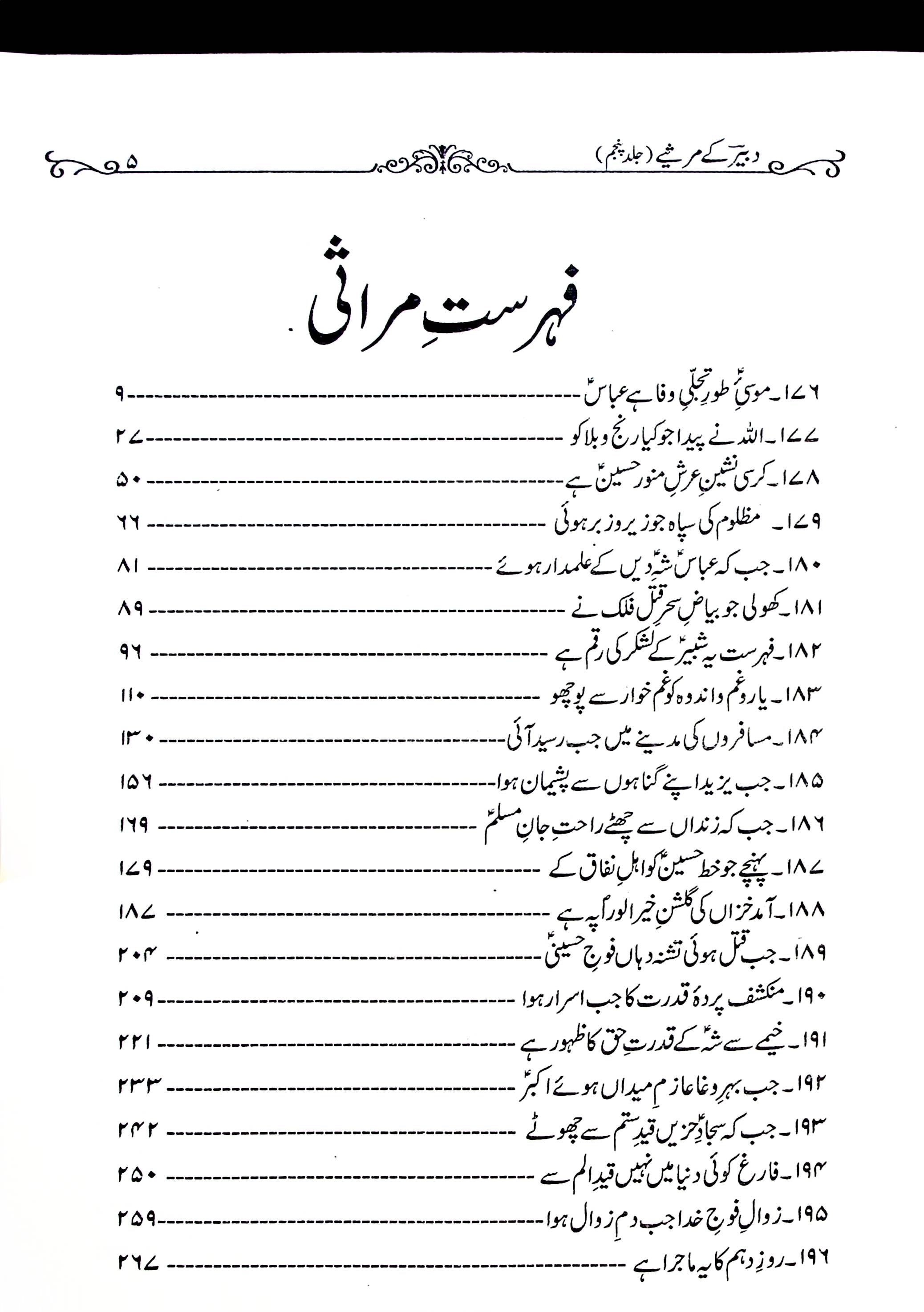 Dabeer ky Marsiye Part 5 | دبیر کے مرثیے جلد 5