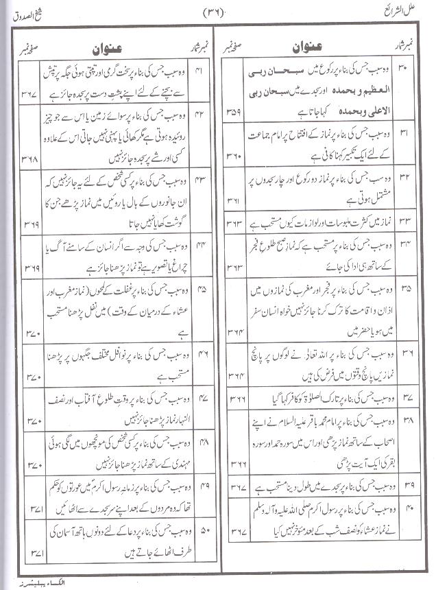 Ellal Sharai | علل الشرائع