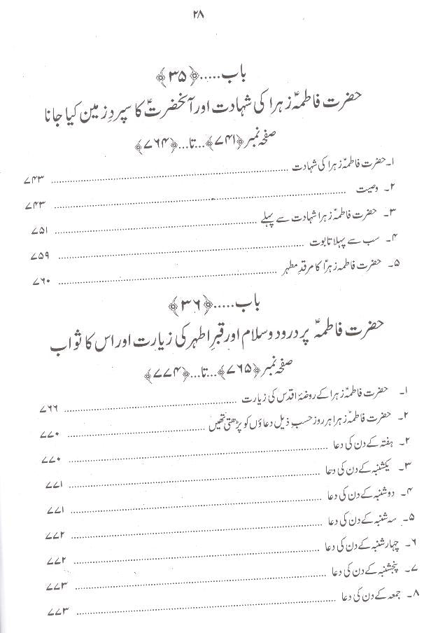 Hayat e Taiyaba Hazrat Fatima  Tuz Zahra sa | حیات طیبہ فاطمۃ الزہرا