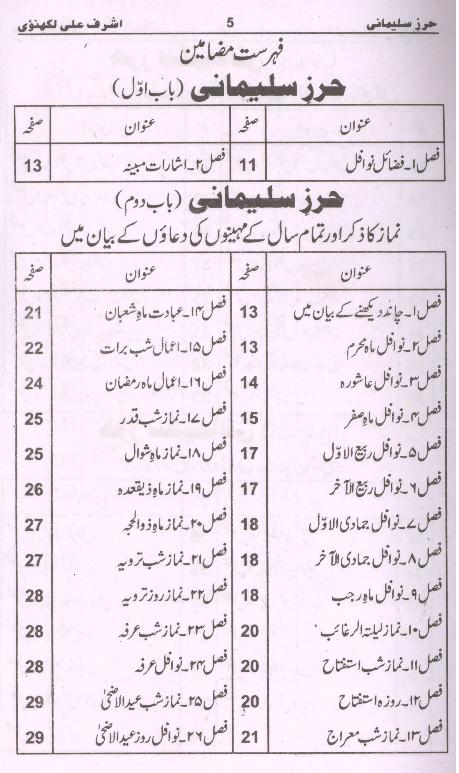 Hirz e Sulemani | حرز سلیمانی