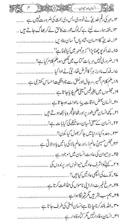 Insaan Aur Haiwan | انسان اور حیوان