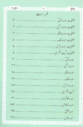 Panj Surah Pocket | پنجسورہ با ترجمہ