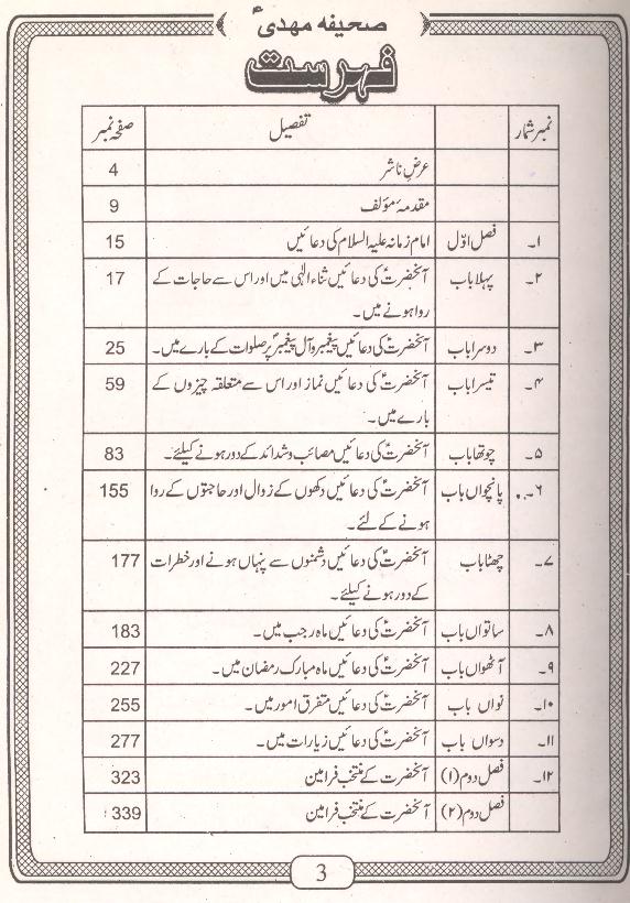 Sahifa tul Mehdi as | صحیفہ مہدی ع