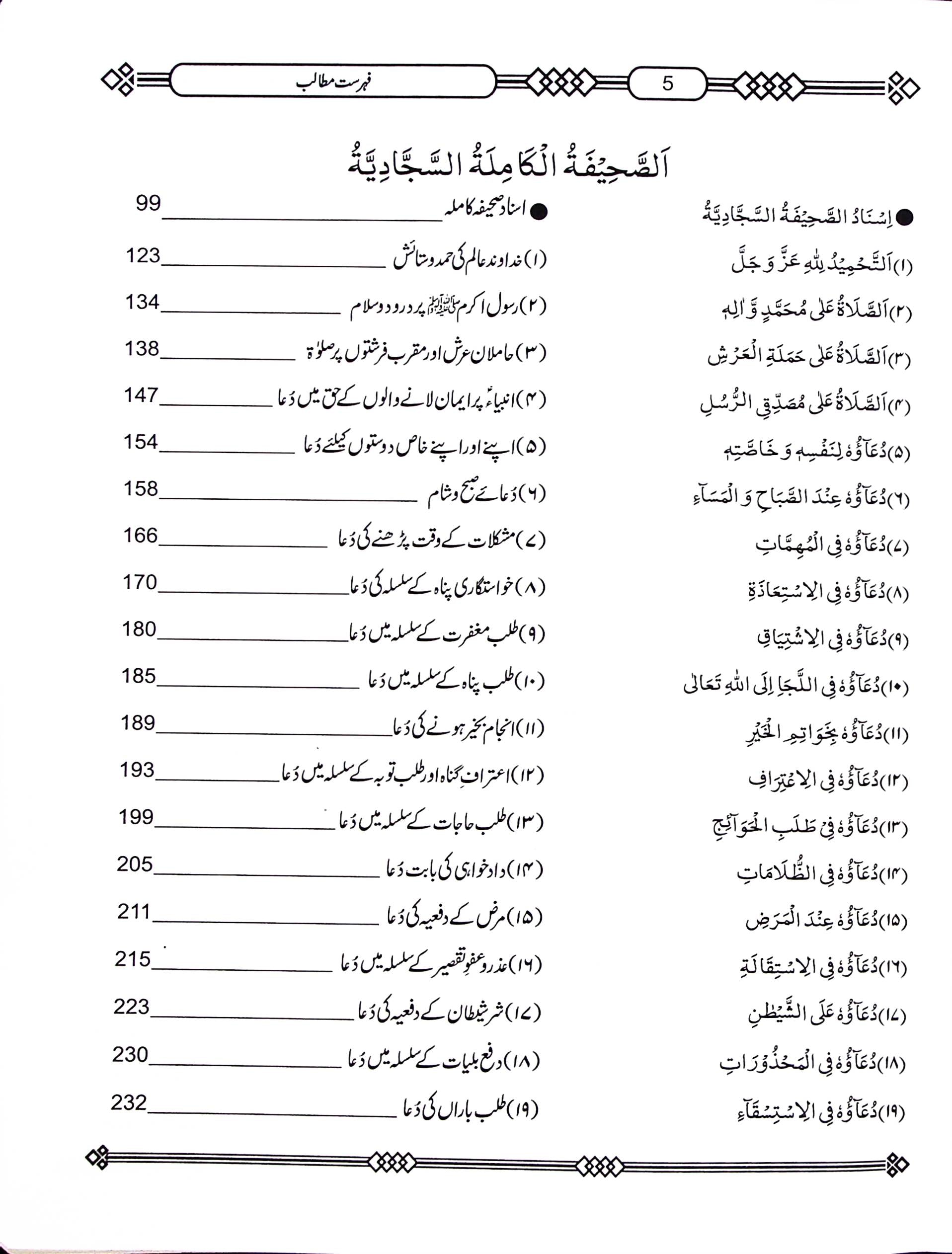 Sahifa e Kamila Imported Printing in Matt Paper | صحیفہ کاملہ امپورٹڈ میٹ کاغز