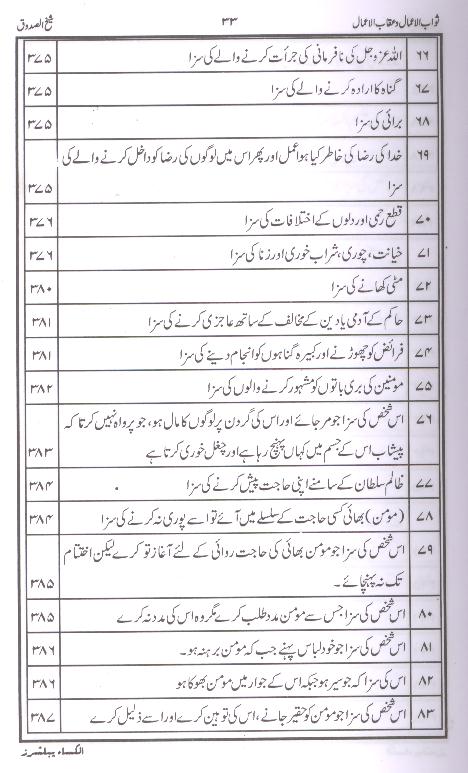 Sawab ul Amaal o Aqab ul Amaal | ثواب الاعمال و عقاب الاعمال
