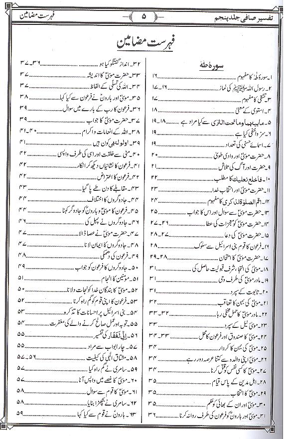 Tafseer e Safi Part 5 | 5 تفسیر صافی