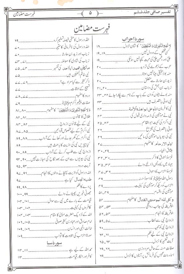 Tafseer e Safi Part 6 | 6 تفسیر صافی