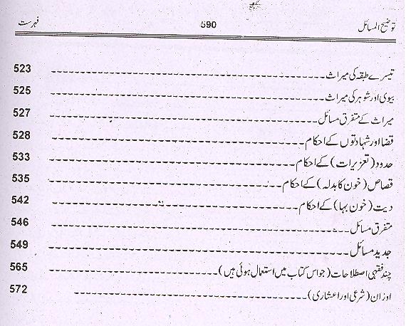 Tauzeeh ul Masail Allama Sadiq Sherazi | توضیح المسائل صادق شیرازی