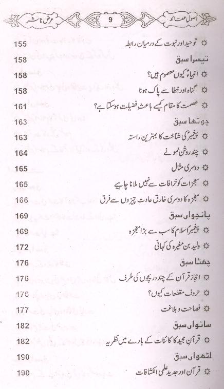 Usool e Aqaid | اصول عقائد